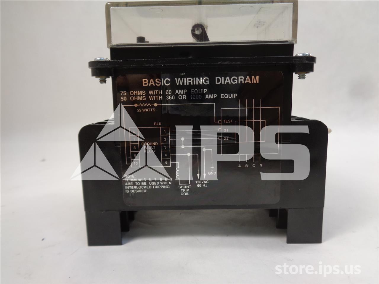 General Electric GE BGFL GROUND FAULT RELAY